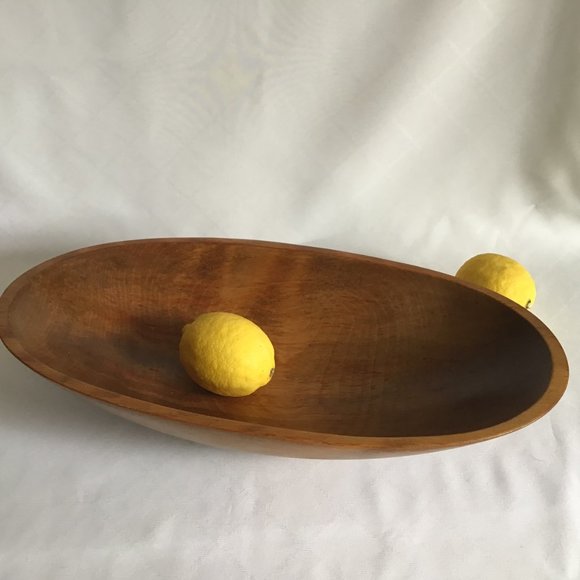 Vintage Baribocraft  Large Oblong Wood Bowl - Picture 5 of 9